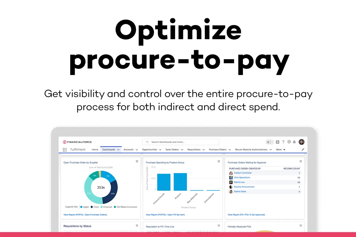 Certinia Procurement — screenshot from the Salesforce AppExchange listing