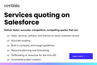 Certinia Services Estimator for Salesforce — screenshot