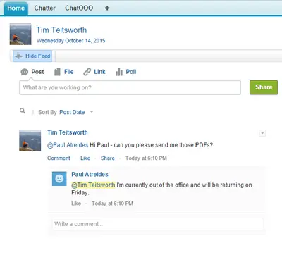 ChatOOO for Salesforce — screenshot
