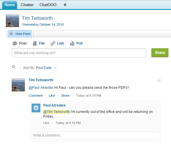 ChatOOO — screenshot from the Salesforce AppExchange listing