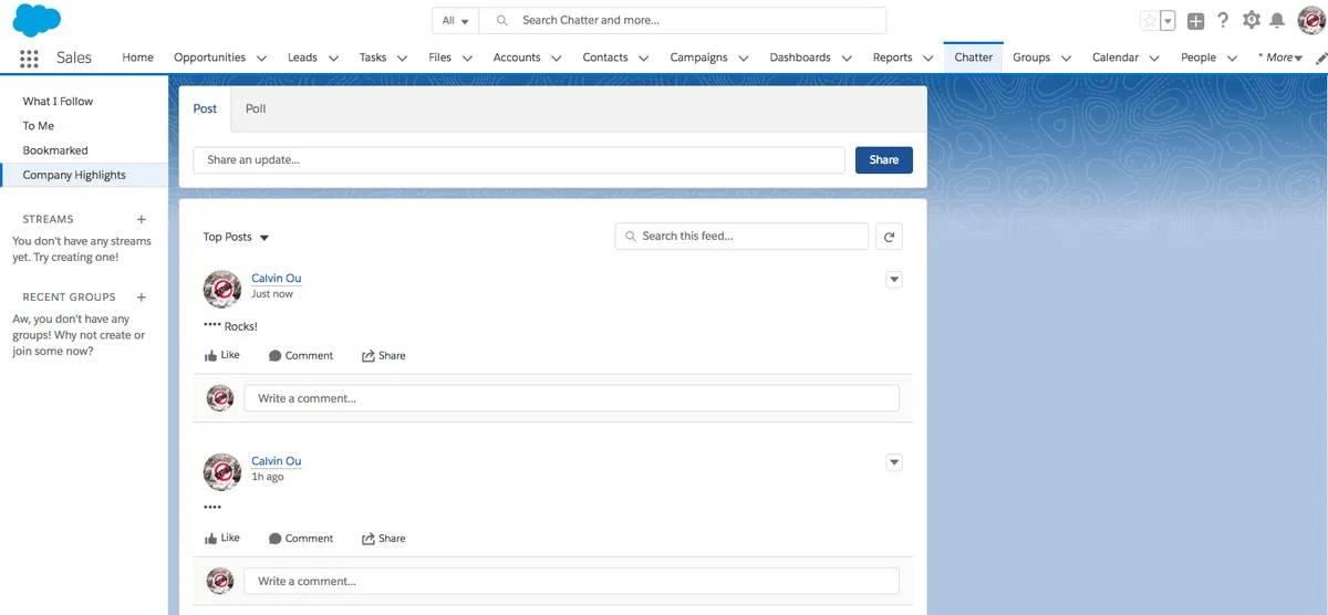 Chatter Blacklist — screenshot from the Salesforce AppExchange listing