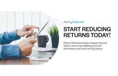 Check Verification: Reduce returns by verifying ACH and check payments. for Salesforce — screenshot