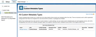 Checklist Manager for Salesforce — screenshot