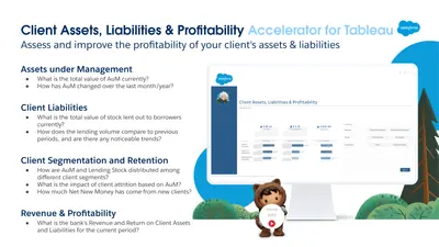 CLIENT ASSETS, LIABILITIES & PROFITABILITY | Tableau Accelerator for FINS for Salesforce — screenshot