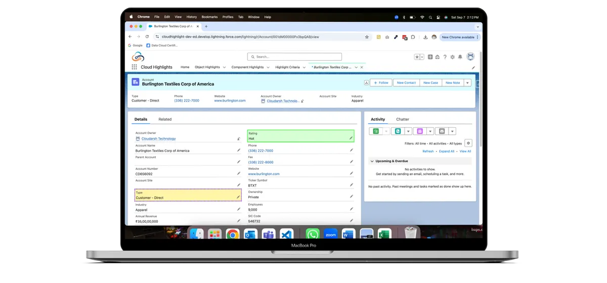 Cloud Highlights — screenshot from the Salesforce AppExchange listing