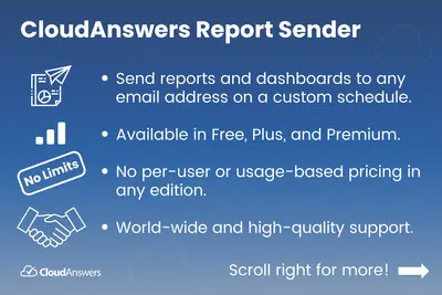 CloudAnswers Report Sender for Salesforce — screenshot