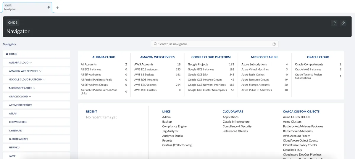 Cloudaware Cloud Management — screenshot from the Salesforce AppExchange listing