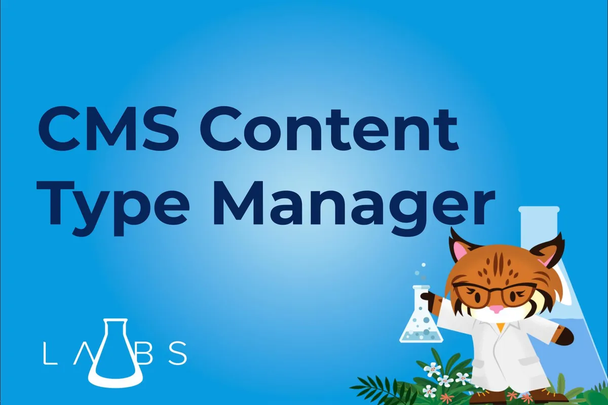 CMS Content Type Manager — screenshot from the Salesforce AppExchange listing