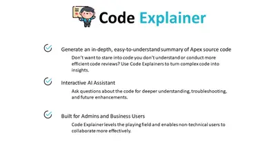 Code Explainer AI for Salesforce — screenshot