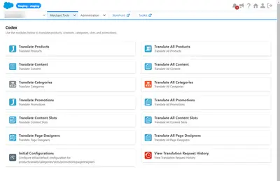 Codex Global Cartridge for B2C Commerce for Salesforce — screenshot