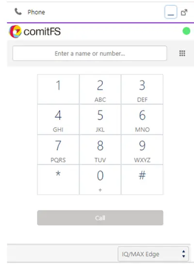comitFS CAS Dialler for Salesforce — screenshot