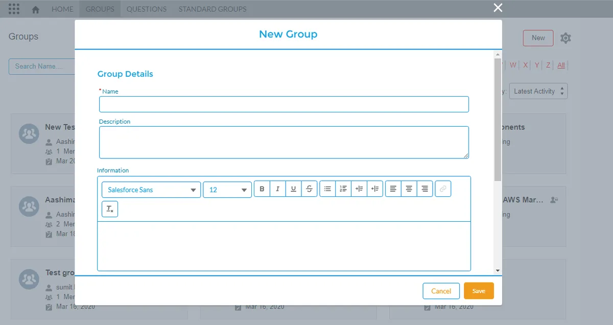 Community Discussions — screenshot from the Salesforce AppExchange listing
