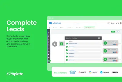 Complete Leads | Routing | Matching | Round Robin | AI Workflows | No-Code for Salesforce — screenshot