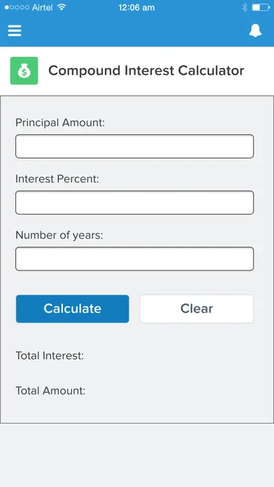 Compound Interest Calculator for Salesforce — screenshot