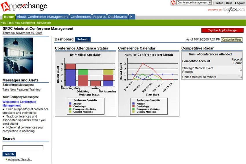Conference Management — screenshot from the Salesforce AppExchange listing