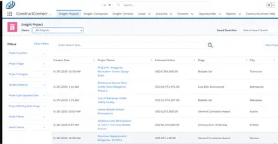 ConstructConnect Insight Sync for Salesforce — screenshot