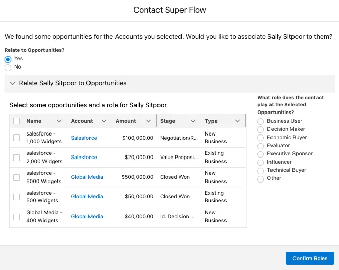 Contact Creation Superflow — screenshot from the Salesforce AppExchange listing