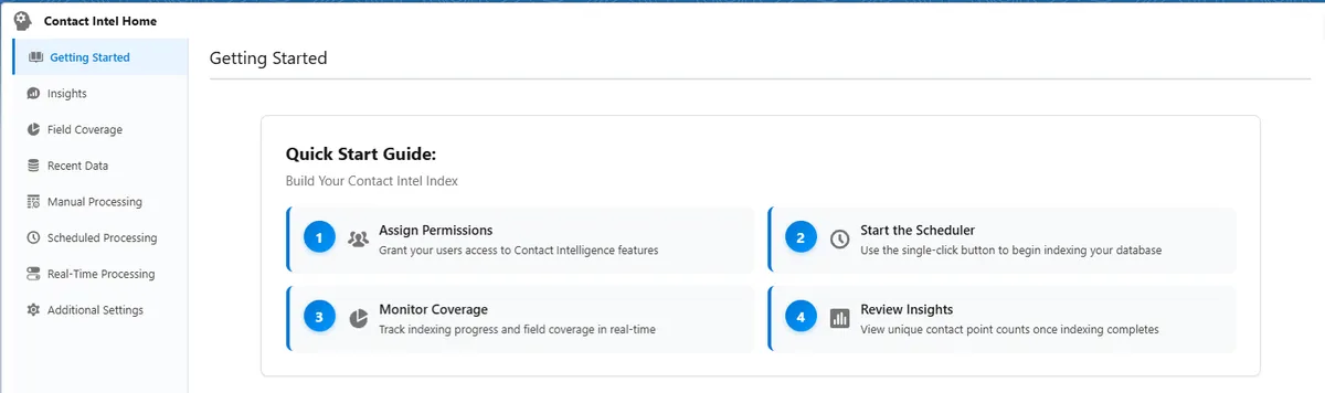 Contact Intel — screenshot from the Salesforce AppExchange listing