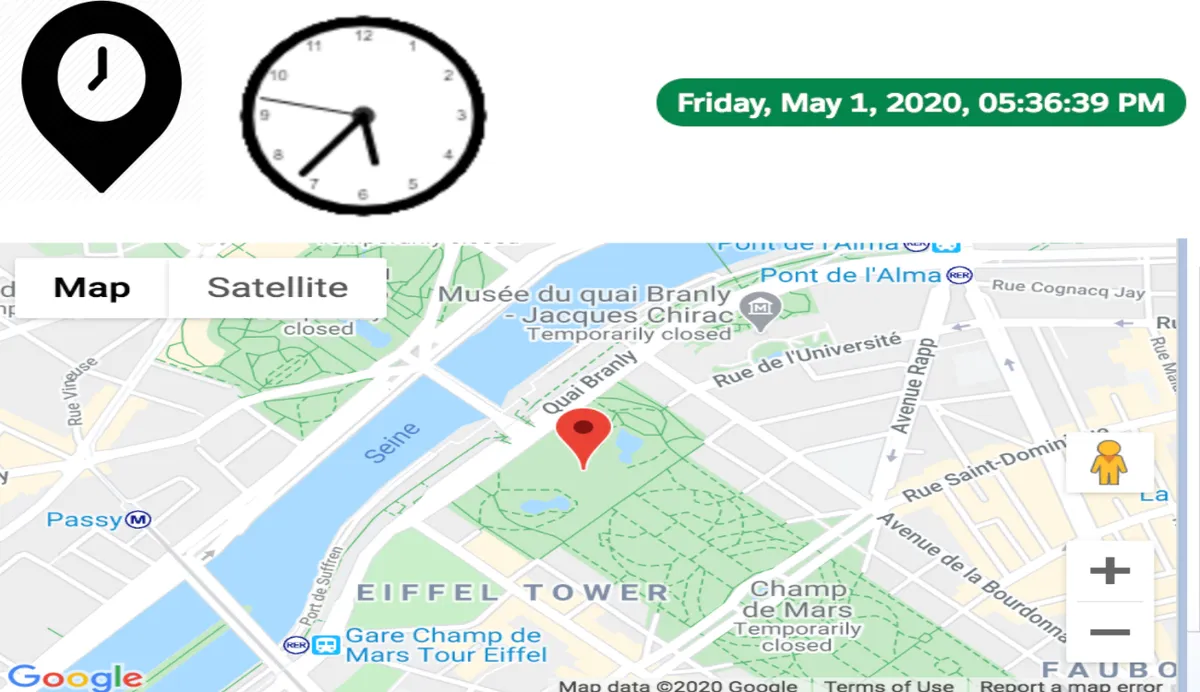 Contextual Time and Location — screenshot from the Salesforce AppExchange listing