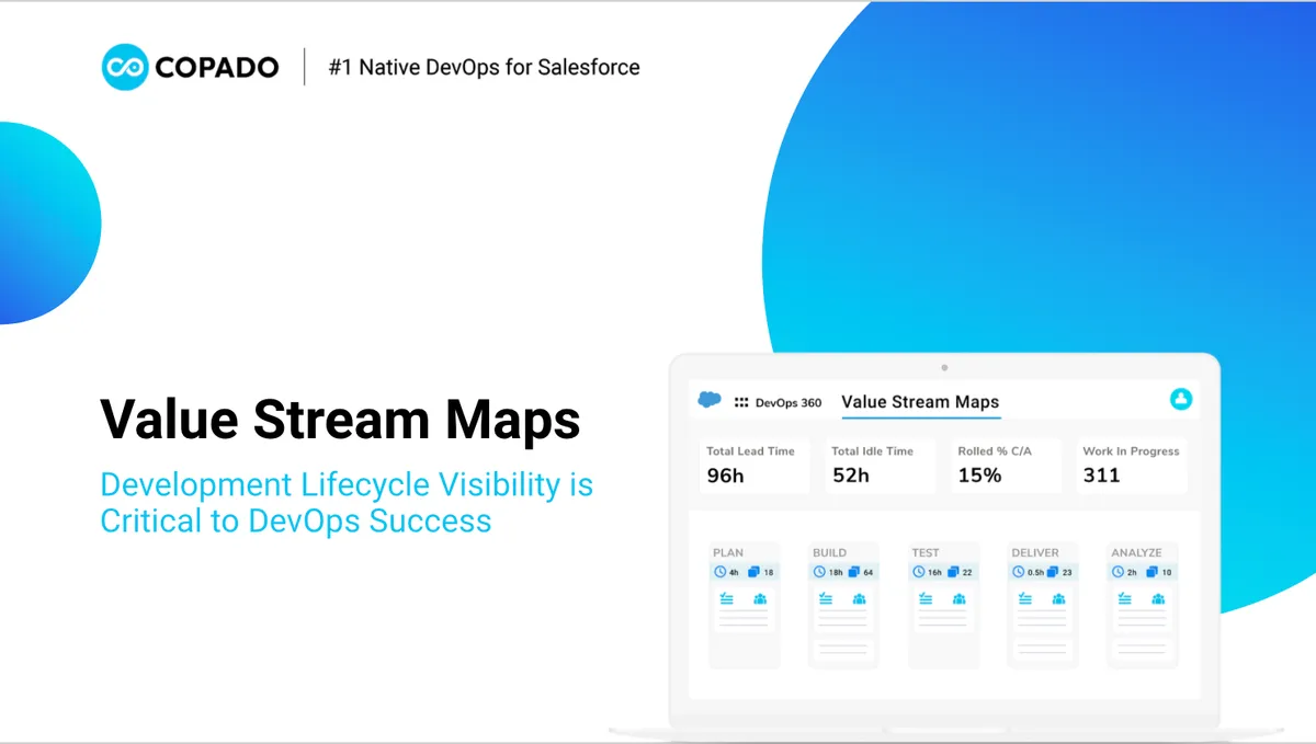 Copado Value Stream Maps — screenshot from the Salesforce AppExchange listing