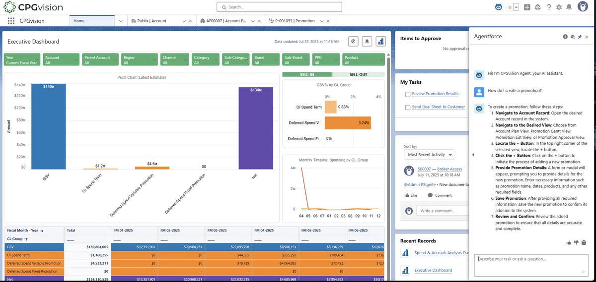 CPGvision by PSignite — screenshot from the Salesforce AppExchange listing