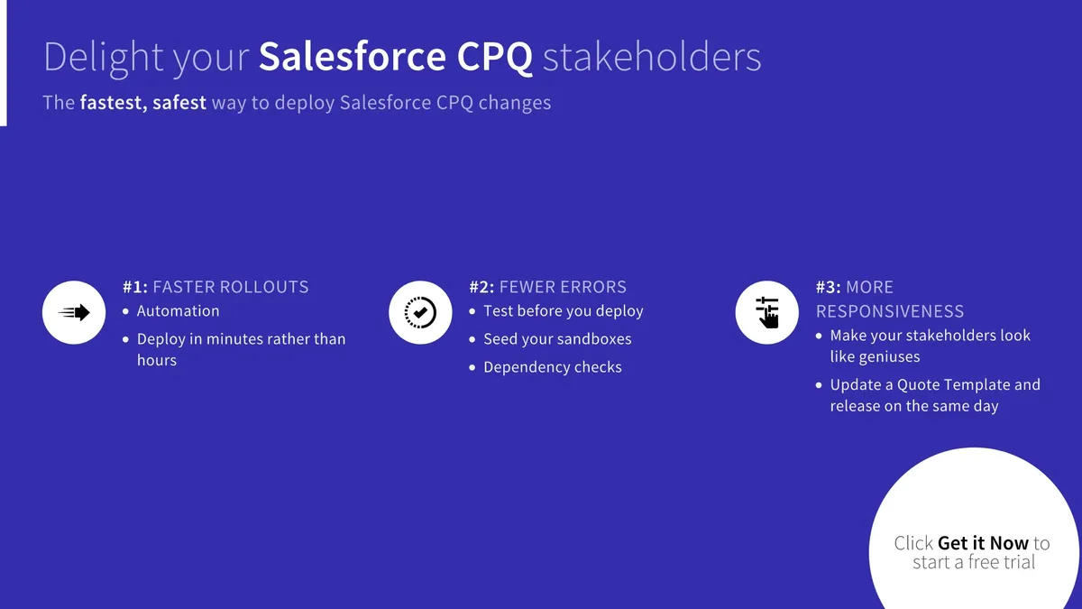 CPQ Deployment Tool — screenshot from the Salesforce AppExchange listing