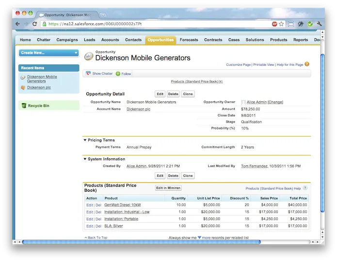 CPQ + Proposals — screenshot from the Salesforce AppExchange listing