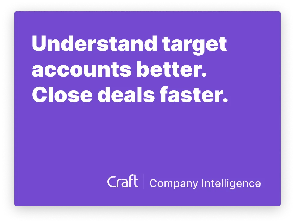 Craft Company Intelligence — screenshot from the Salesforce AppExchange listing