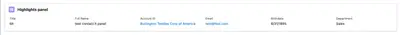 Custom Highlights Panel for Salesforce — screenshot