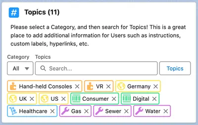 Custom Topics and Tags Pro for Salesforce — screenshot