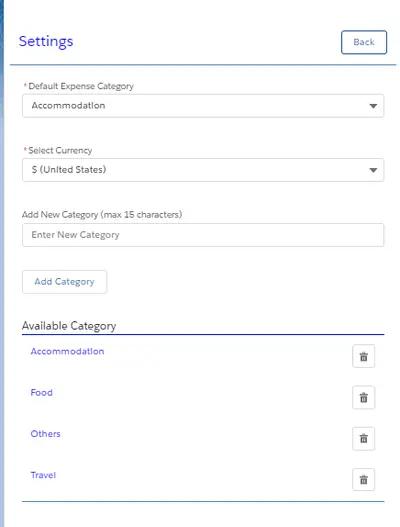 Daily Expense Manager for Salesforce — screenshot