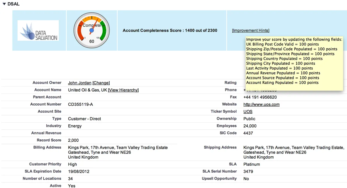 Data Perspective — screenshot from the Salesforce AppExchange listing