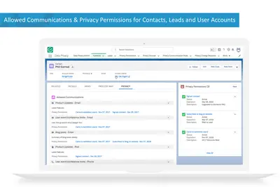 Data Privacy Manager for privacy, consent, GDPR & CCPA for Salesforce — screenshot