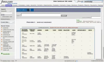 DataSea DataFusion for Salesforce — screenshot
