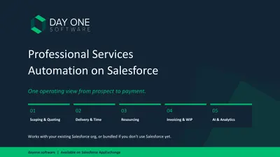 DAY ONE for Professional Services for Salesforce — screenshot