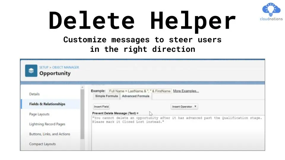 Delete Helper — screenshot from the Salesforce AppExchange listing