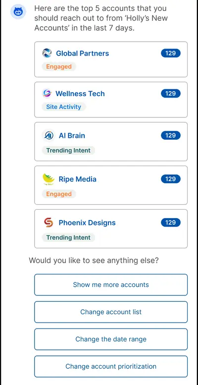 Demandbase Prospecting Agent on Agentforce for Salesforce — screenshot