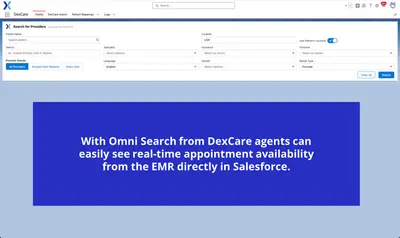 DexCare for Salesforce for Salesforce — screenshot