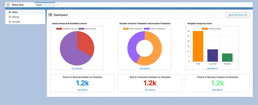 DheeGrid — screenshot from the Salesforce AppExchange listing