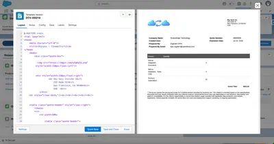 Document Engine - PDF Generator for Salesforce for Salesforce — screenshot