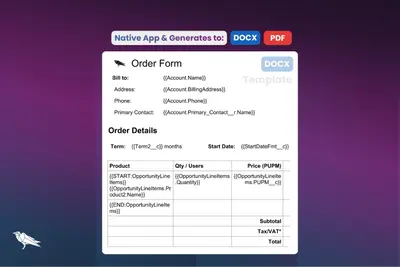 Document Generation | DocGen | Native PDF & DOCX | Word, Google Docs Templates for Salesforce — screenshot
