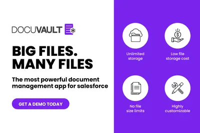 DocuVault Document Management | S3,Azure Blob,SharePoint,GoogleDrive Integration for Salesforce — screenshot