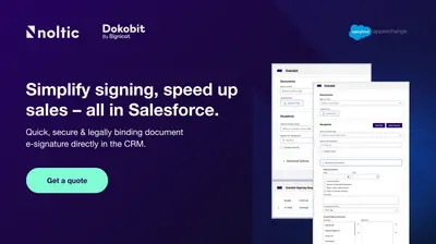 Dokobit for Salesforce | Real and legal e-signatures for European contracts for Salesforce — screenshot