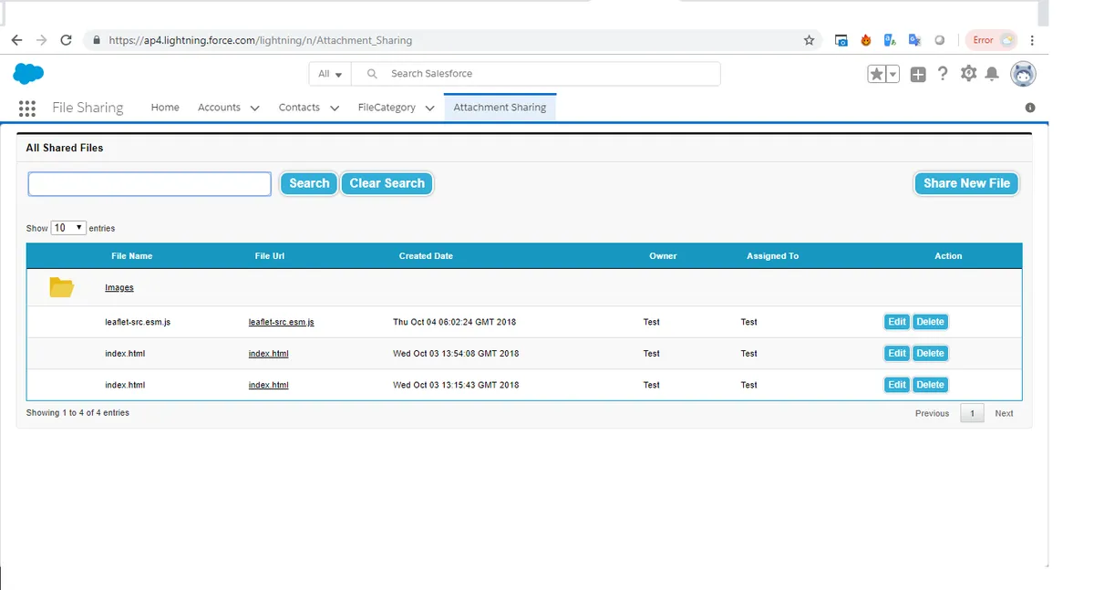 DS FileShare Tool — screenshot from the Salesforce AppExchange listing