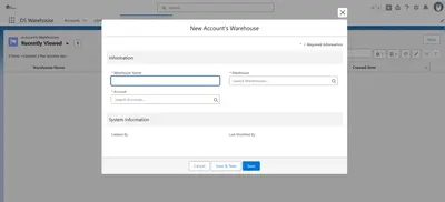 DS Warehouse for Salesforce — screenshot