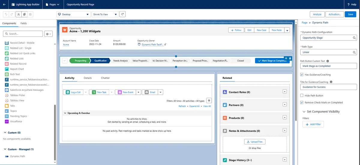 Dynamic Path — screenshot from the Salesforce AppExchange listing