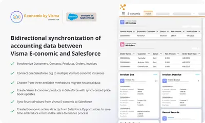 E-conomic Visma Accounting and Salesforce Connector for Salesforce — screenshot