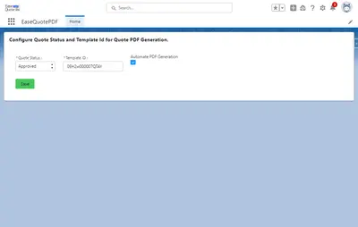 EaseQuotePDF for Salesforce — screenshot