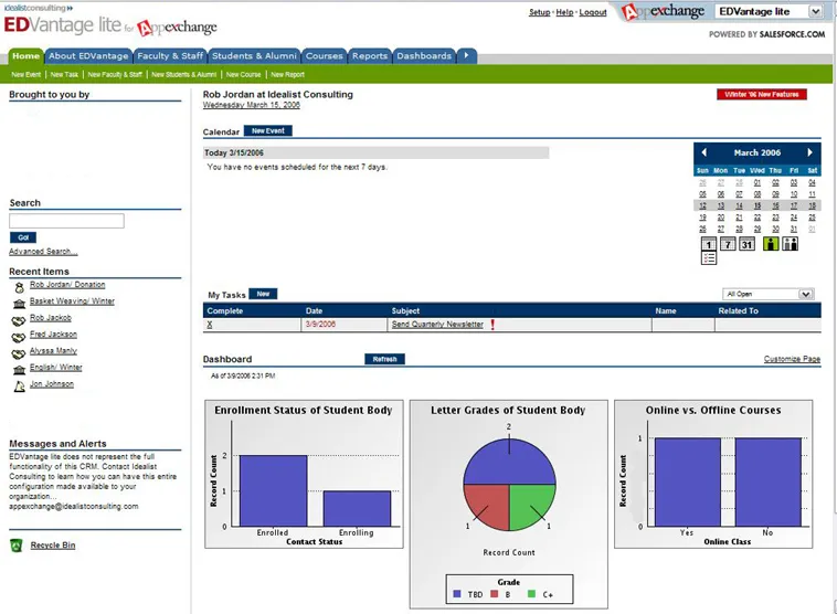 EDVantage lite — screenshot from the Salesforce AppExchange listing