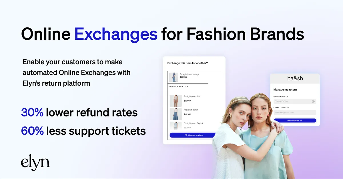 Elyn Returns & Exchanges Module — screenshot from the Salesforce AppExchange listing